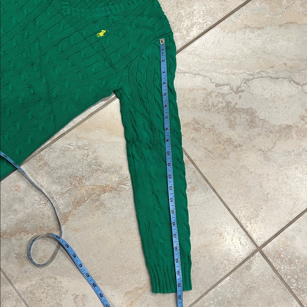 Ralph Lauren Green V-Neck Sweater - Picture 8 of 10